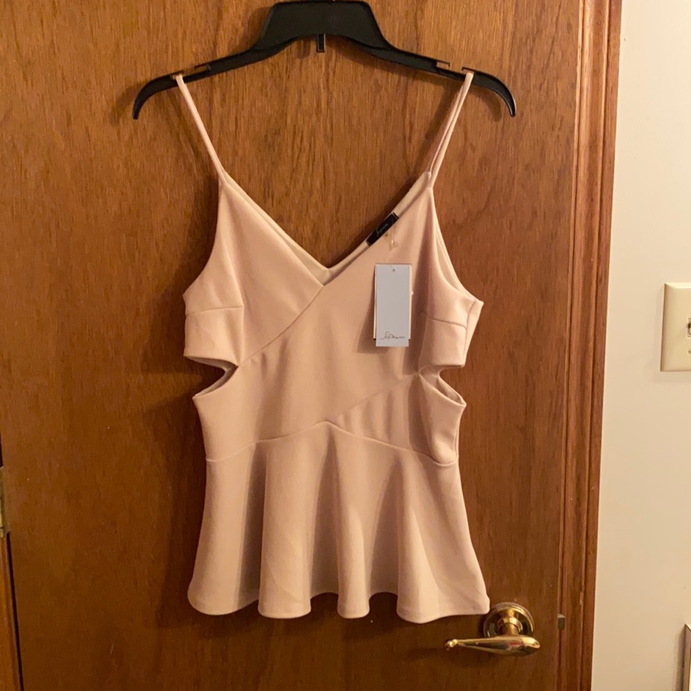 New with tags nude color date night peplum tank